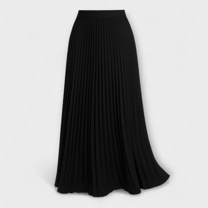 Apricot Pleated Maxi Skirt - Elegance and Comfort in Every Step