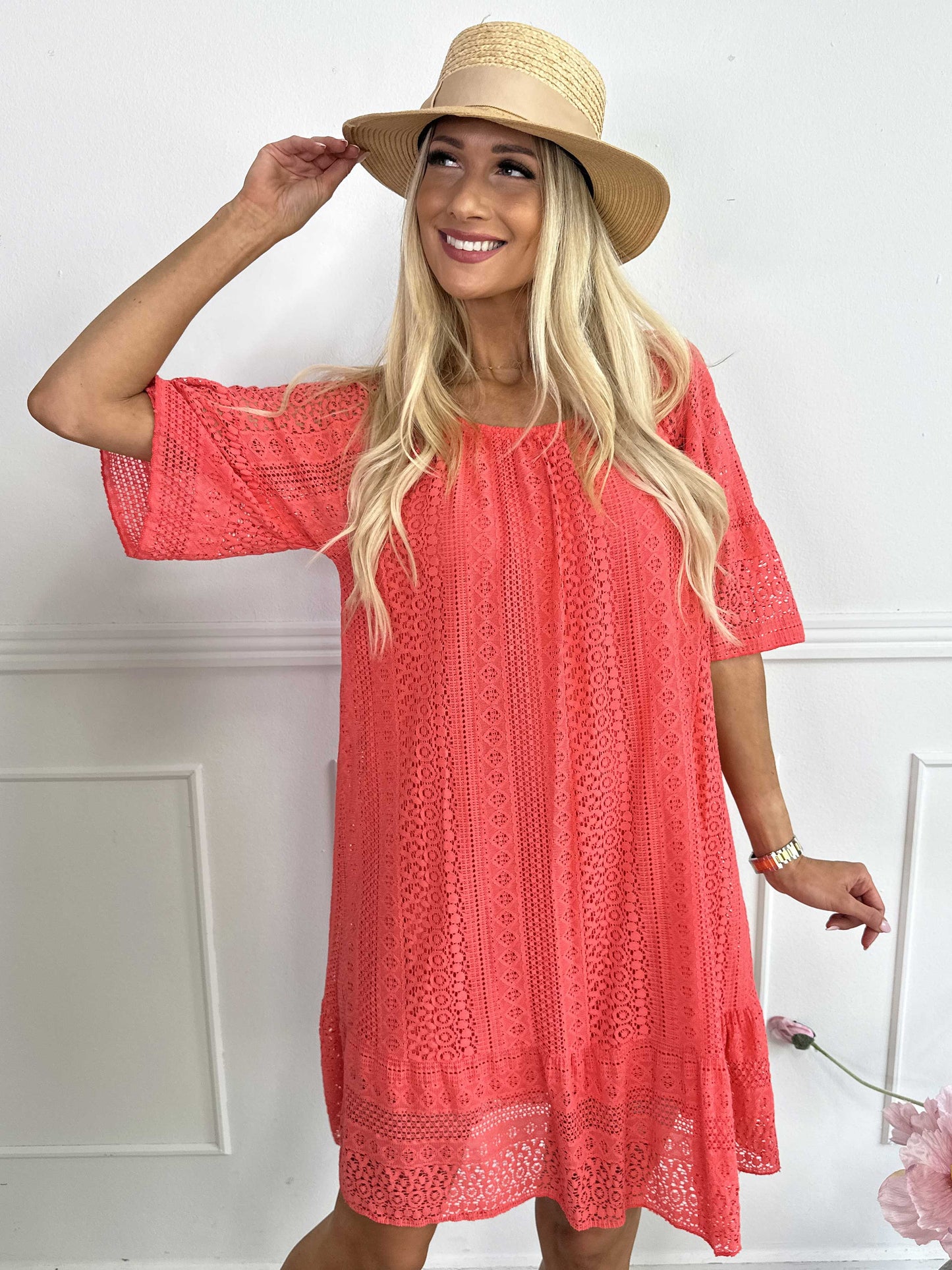 Galatea Sleeves - Dress Made of Soft Lace Cotton