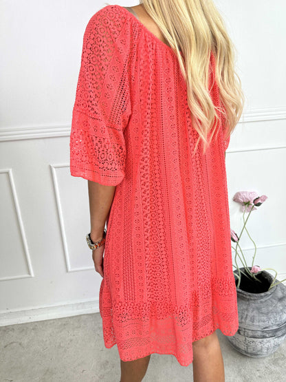 Galatea Sleeves - Dress Made of Soft Lace Cotton