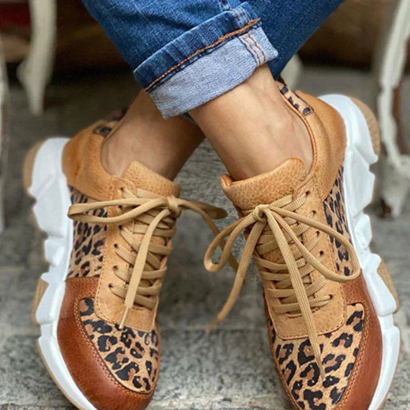 Krisa | Leopard Print Comfort Sneakers