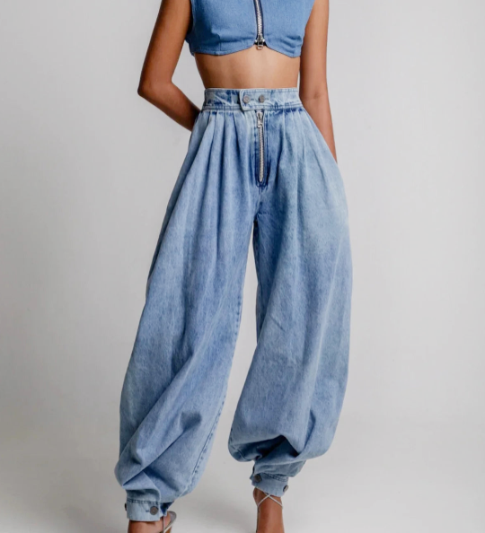 Ona | High-Waisted Balloon Jeans