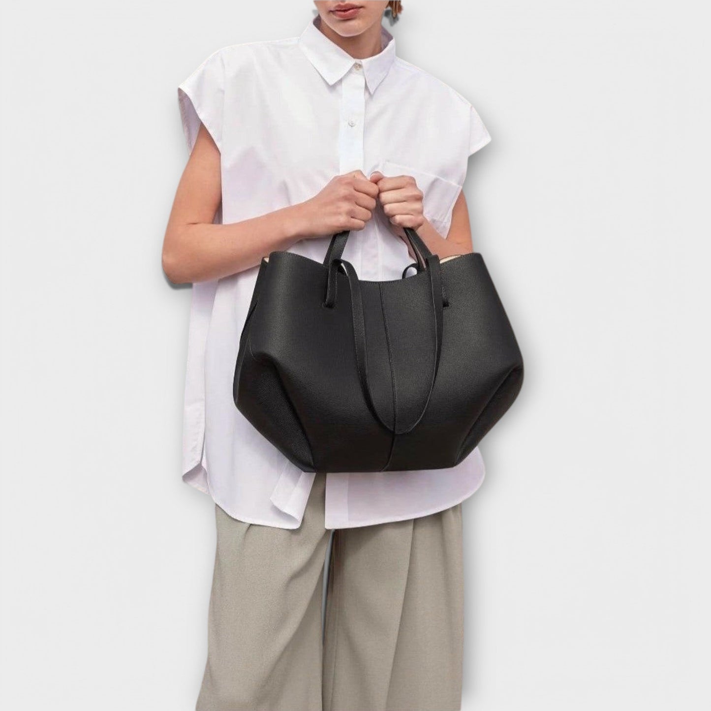 Stylish Italian Leather Handbag - Aura Bag