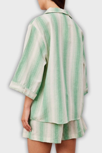 Short Two-Piece Suit with Stripes