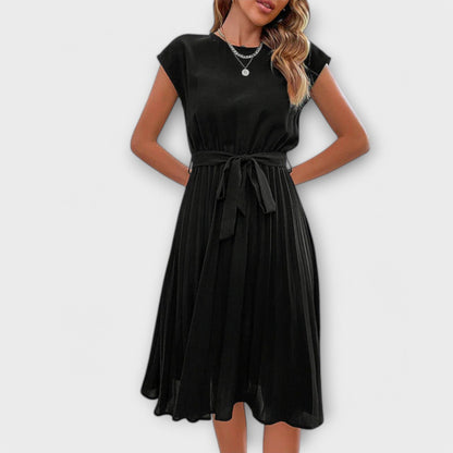 Claire Midi Summer Short Dress - Light and Pleated