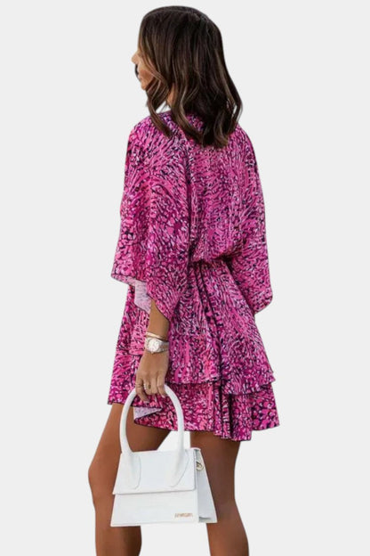 Eliza Mini Dress with Front Tie and Details