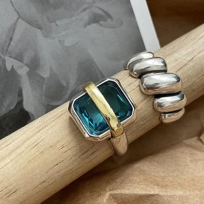Silver Ring with Blue Zircon - Everyday Elegance and Chic