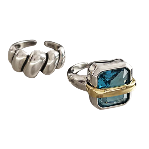 Silver Ring with Blue Zircon - Everyday Elegance and Chic