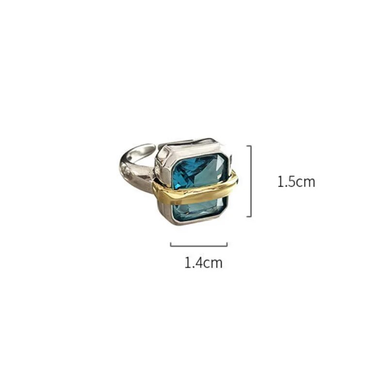 Silver Ring with Blue Zircon - Everyday Elegance and Chic