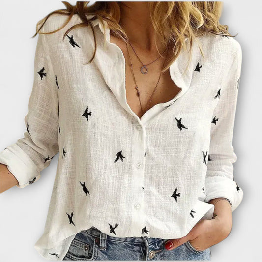 Elegant Women's Shirt with Luxury Collar