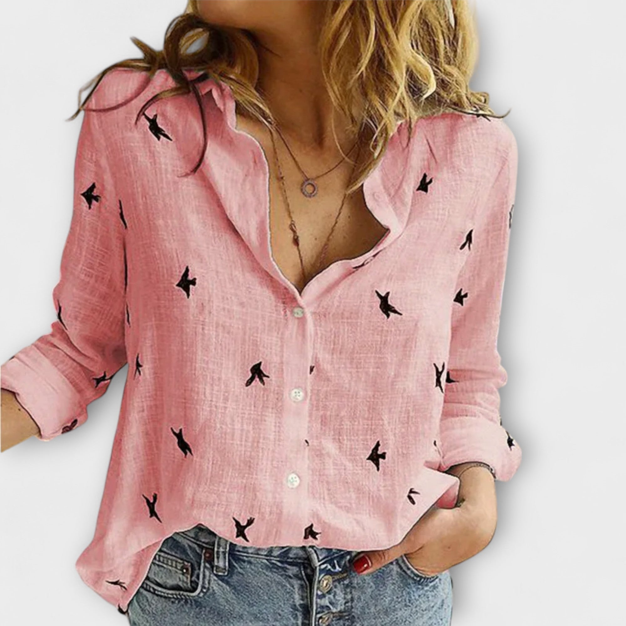 Elegant Women's Shirt with Luxury Collar