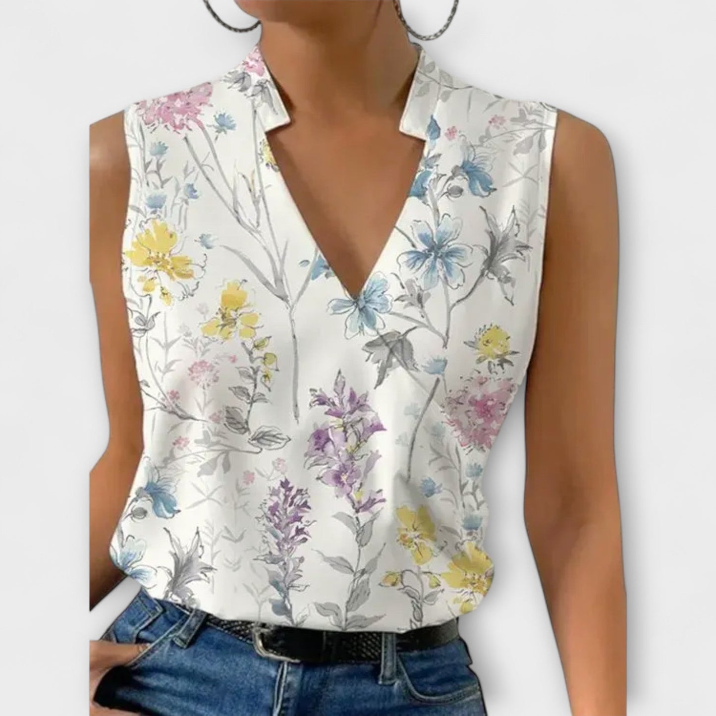 Soft Top for Summer with V-Neck