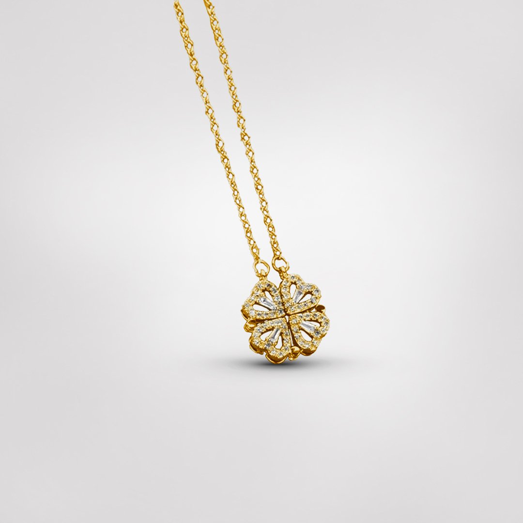 Four-Leaf Clover Pendant Necklace - A Jewelry Piece Representing Luck and Belief