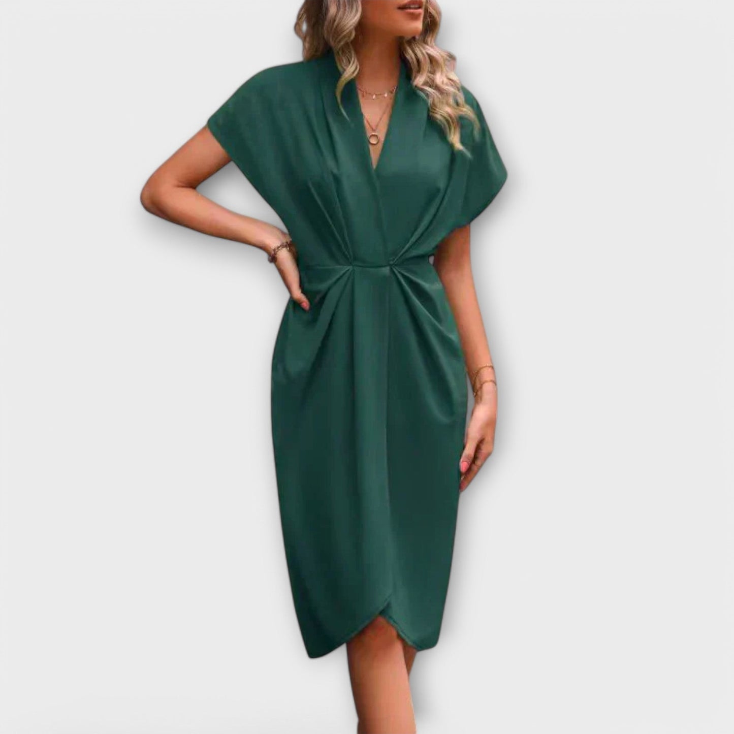 Midi Dress with Sarna Tie - Elegance and Comfort