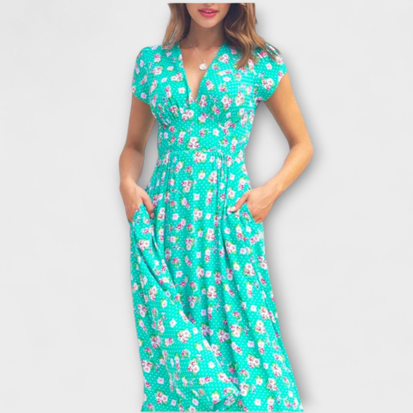 Midi Dress with Buttons