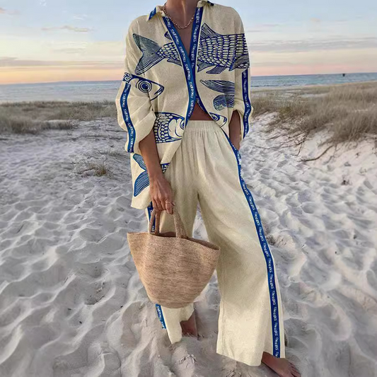 Yazta™ | Tuna Fish Print Clothing Set