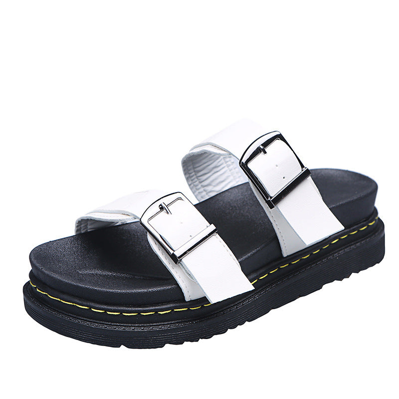 Page - Summer Platform Sandals with Comfort Buckle