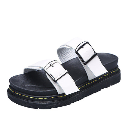 Page - Summer Platform Sandals with Comfort Buckle