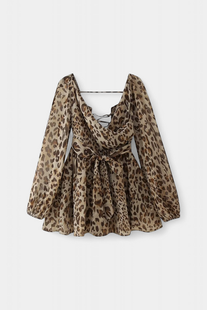 Mini Dresses with V-Neck and Light Sleeves