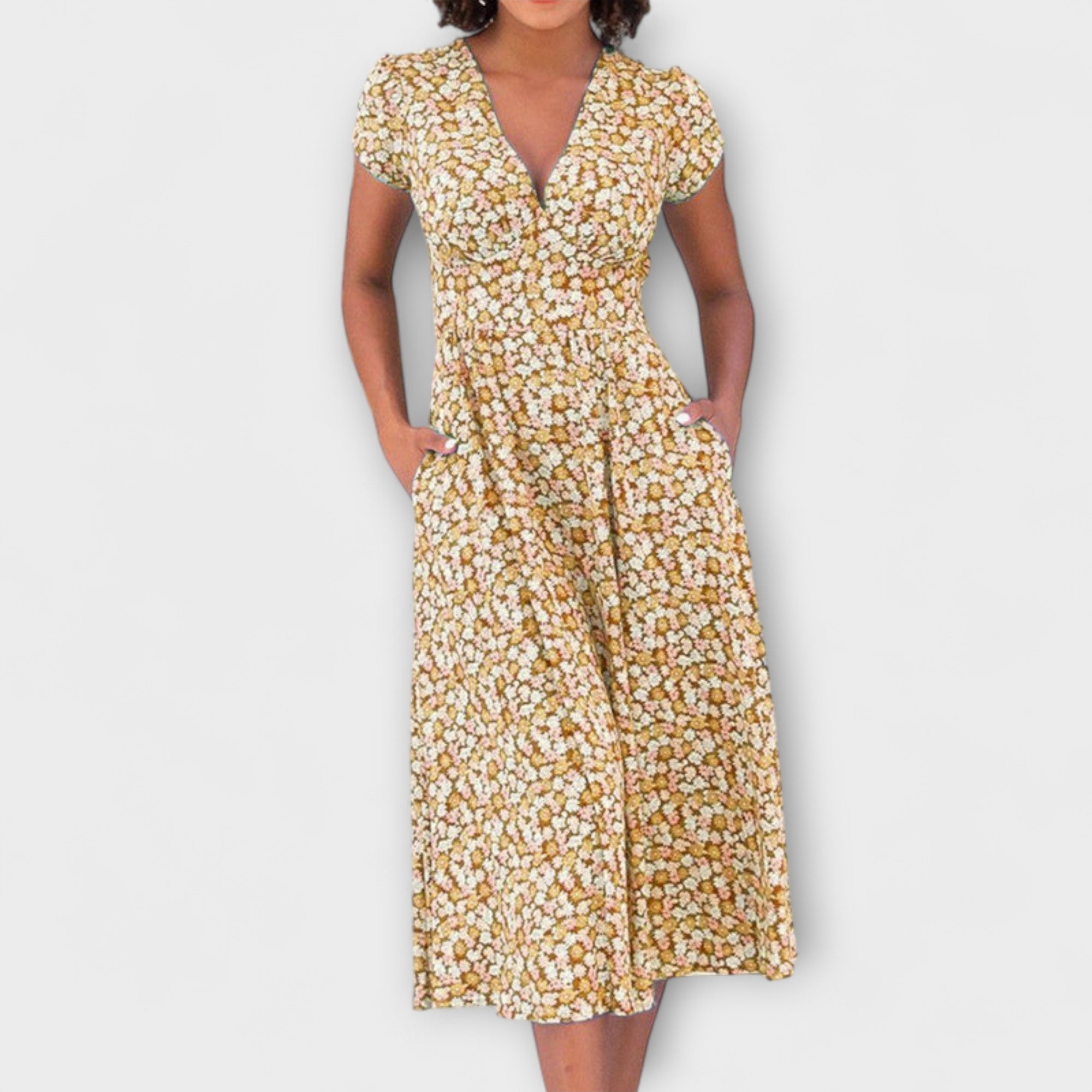 Midi Dress with Buttons