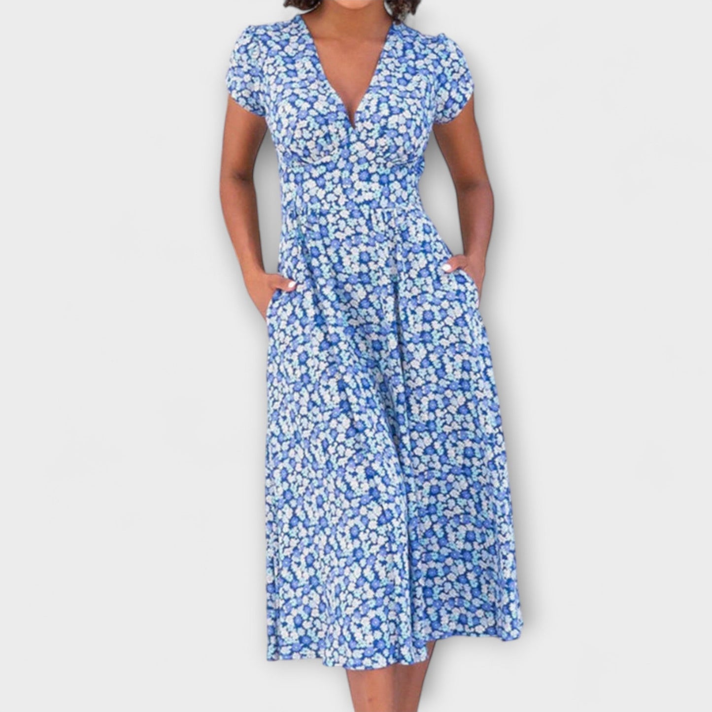 Midi Dress with Buttons