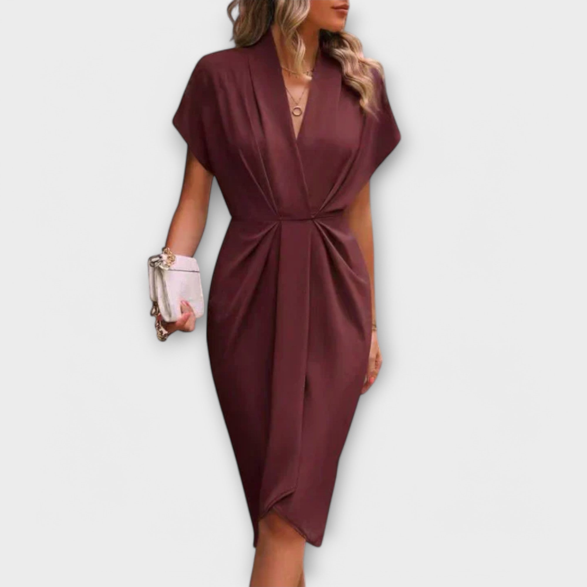 Midi Dress with Sarna Tie - Elegance and Comfort