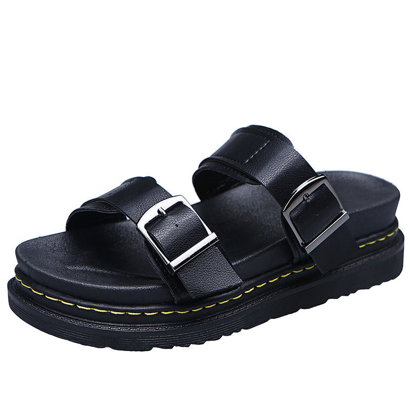 Page - Summer Platform Sandals with Comfort Buckle