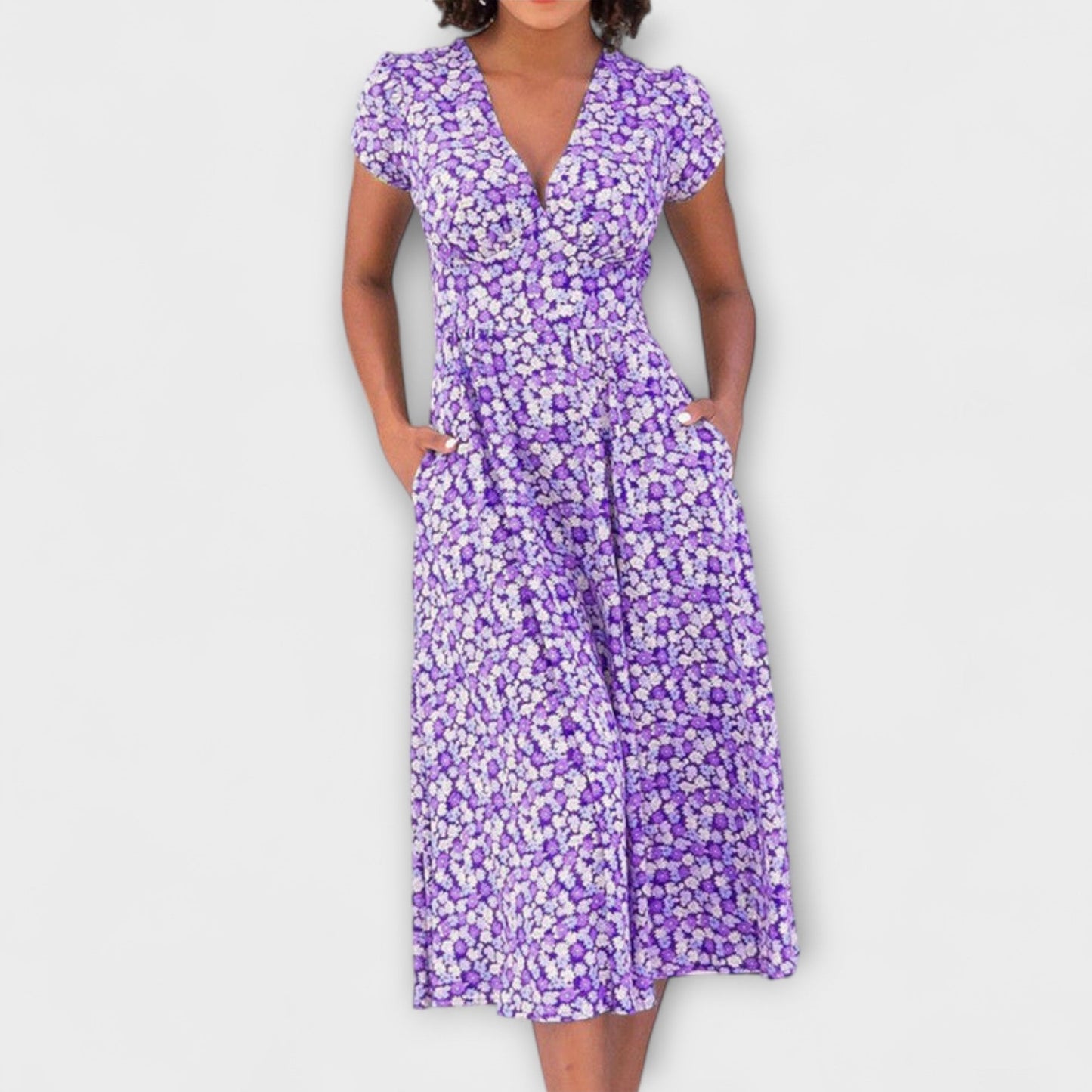 Midi Dress with Buttons