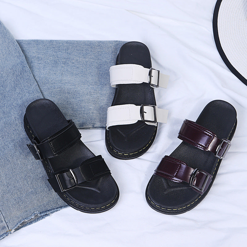 Page - Summer Platform Sandals with Comfort Buckle