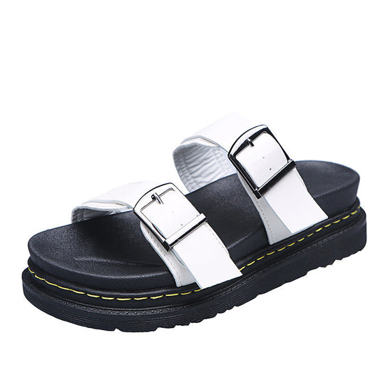 Page - Summer Platform Sandals with Comfort Buckle
