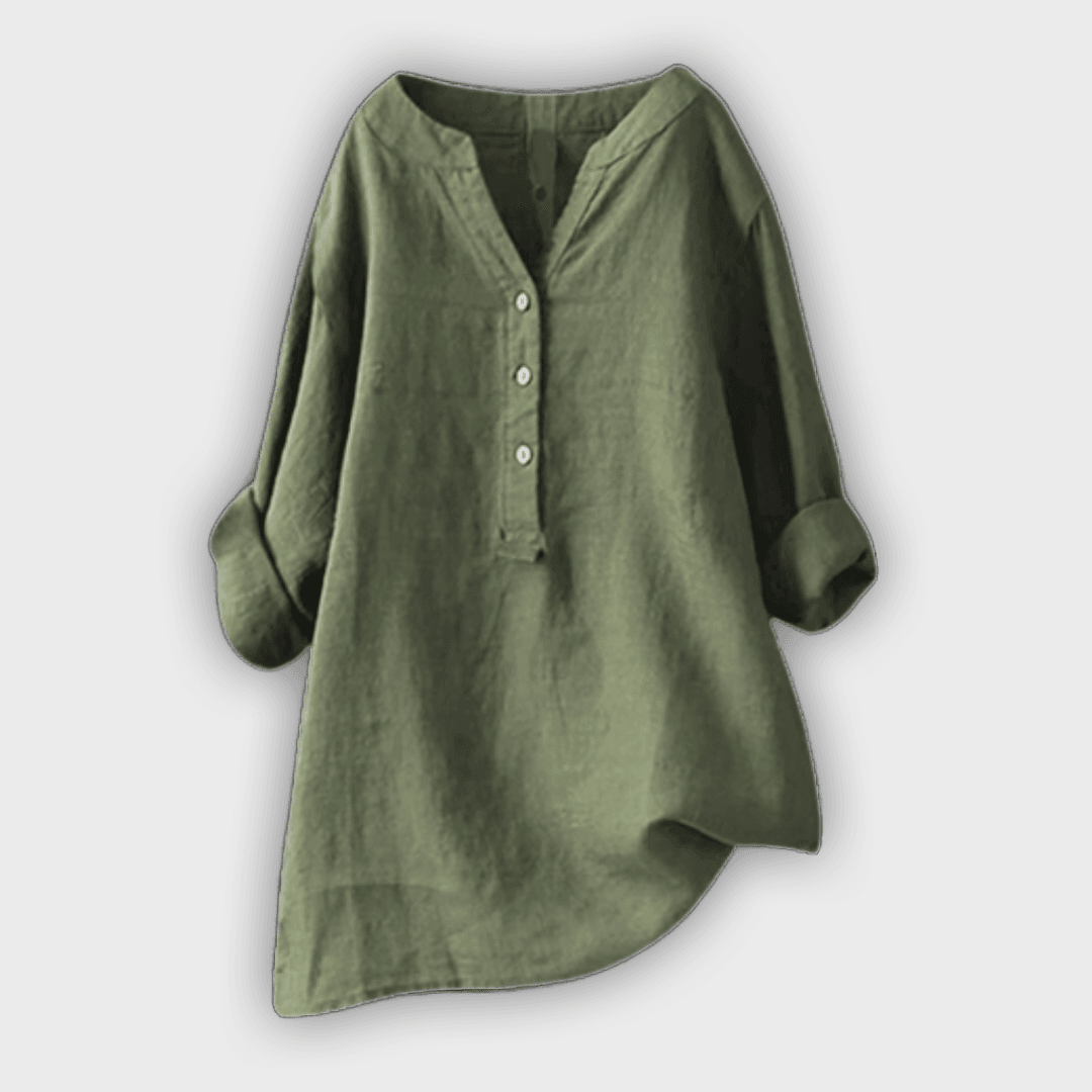 Lightweight Linen Shirt with Buttons – Freshness and Style