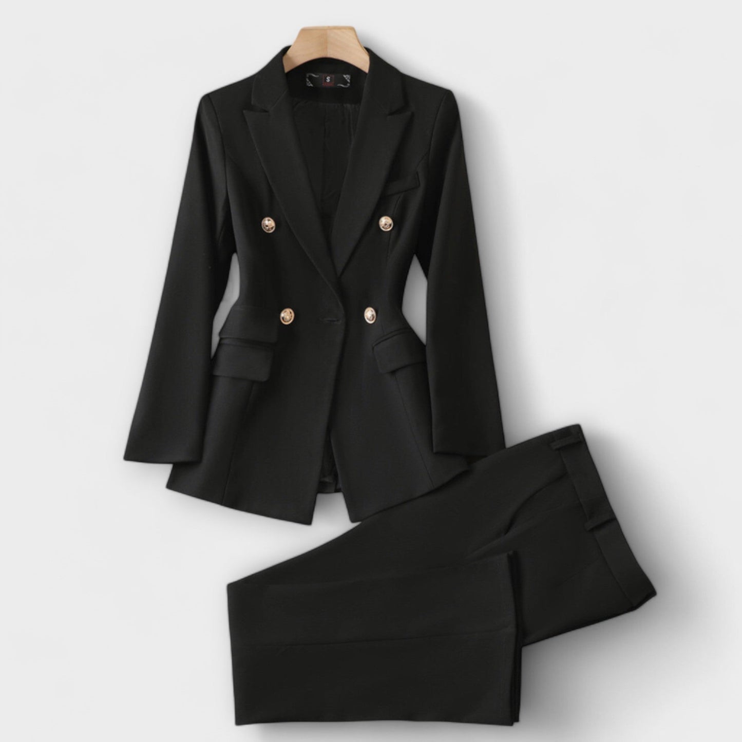 Salinair – White Tailored Suit with Gold Buttons