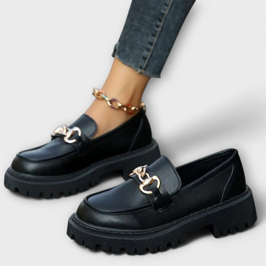Women's Platform Boots with Buckle Closure