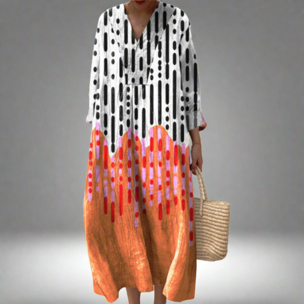 Tessa™ | Maxi Dress with Abstract Drop Pattern