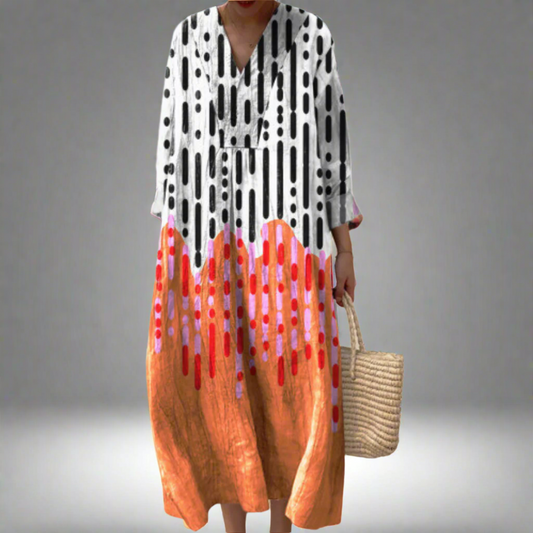 Tessa™ | Maxi Dress with Abstract Drop Pattern