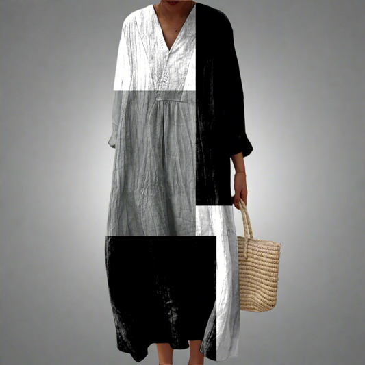Kolt™ | Abstract Patchwork Maxi Dress