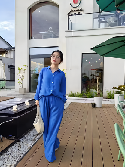 Lara's Linen Shirt Suit