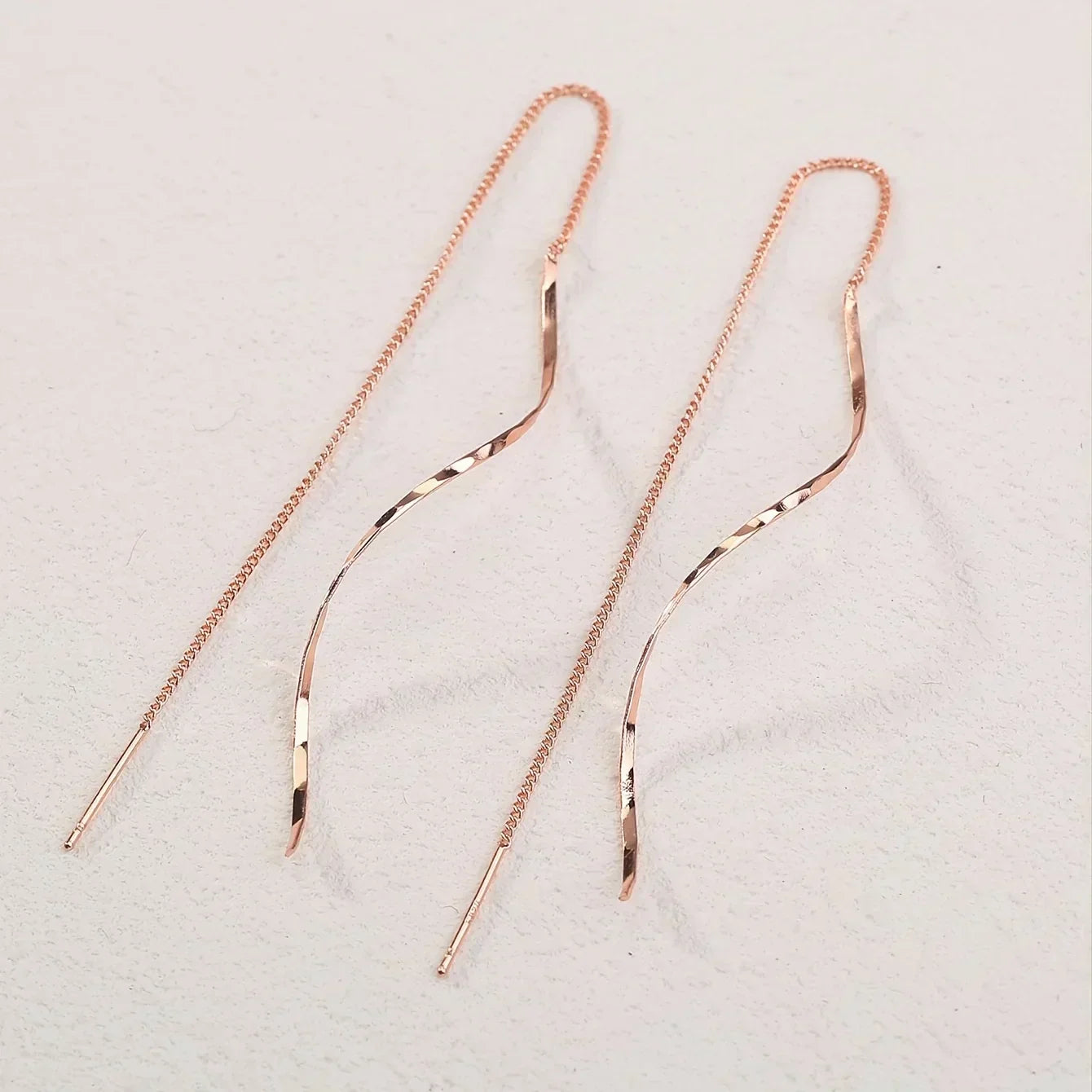 Long Wave Earrings with Unique Design