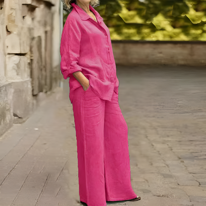 Lara's Linen Shirt Suit