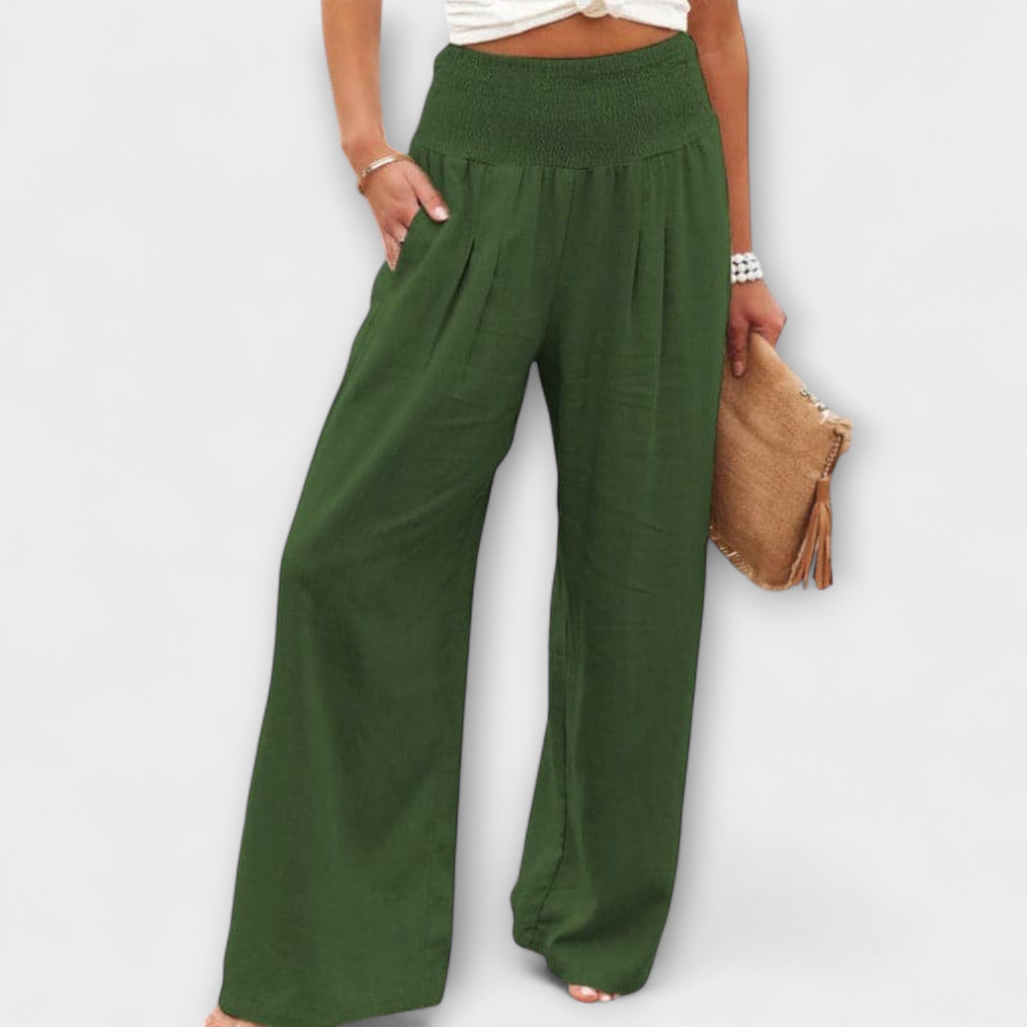 Wide and Comfortable Linen Pants - Elegant for Any Occasion