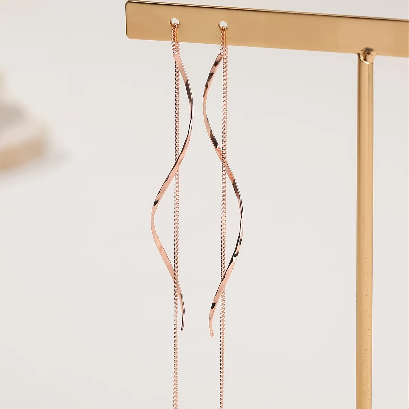 Long Wave Earrings with Unique Design