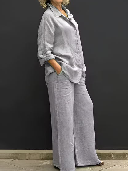 Lara's Linen Shirt Suit