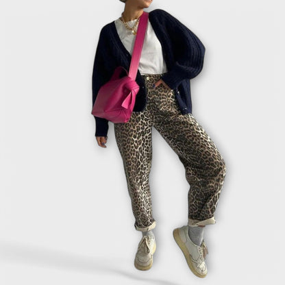 Chandra Vintage Tiger Print Jeans