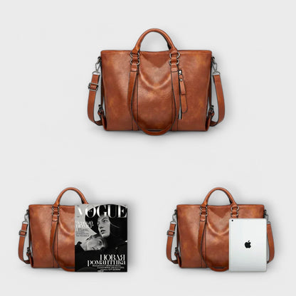 Laura Wide Leather Bag - An Elegant and Functional Bag