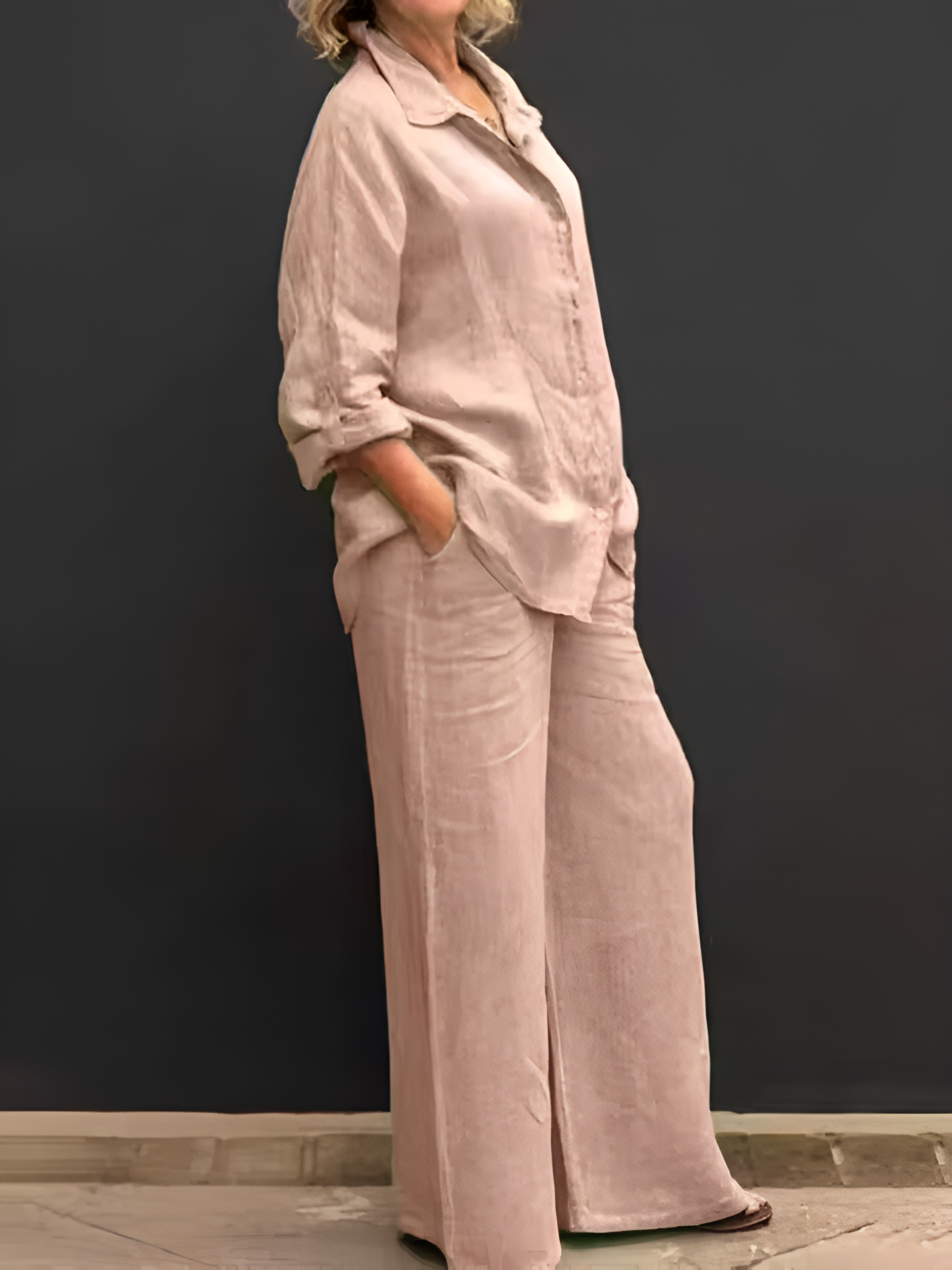 Lara's Linen Shirt Suit
