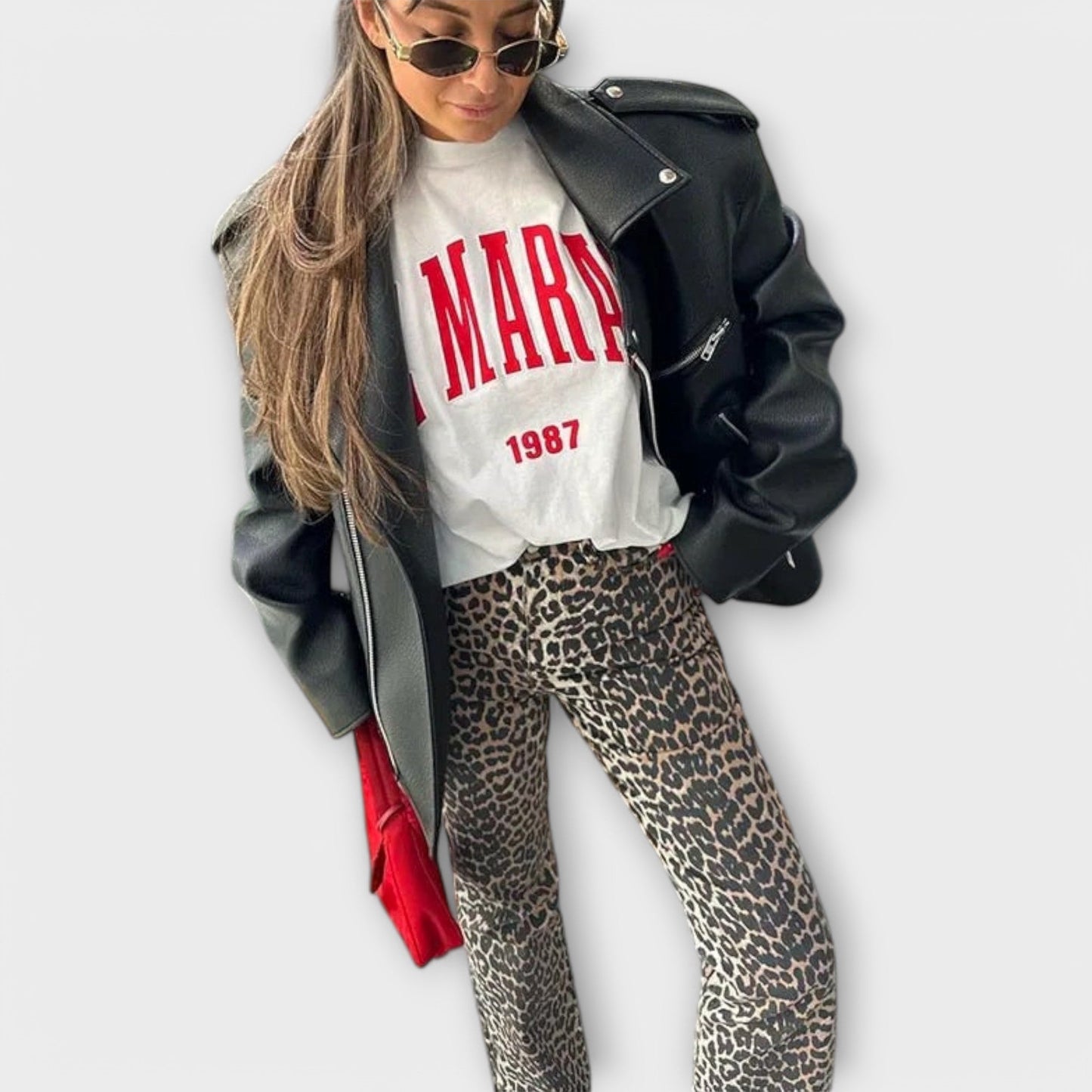 Chandra Vintage Tiger Print Jeans