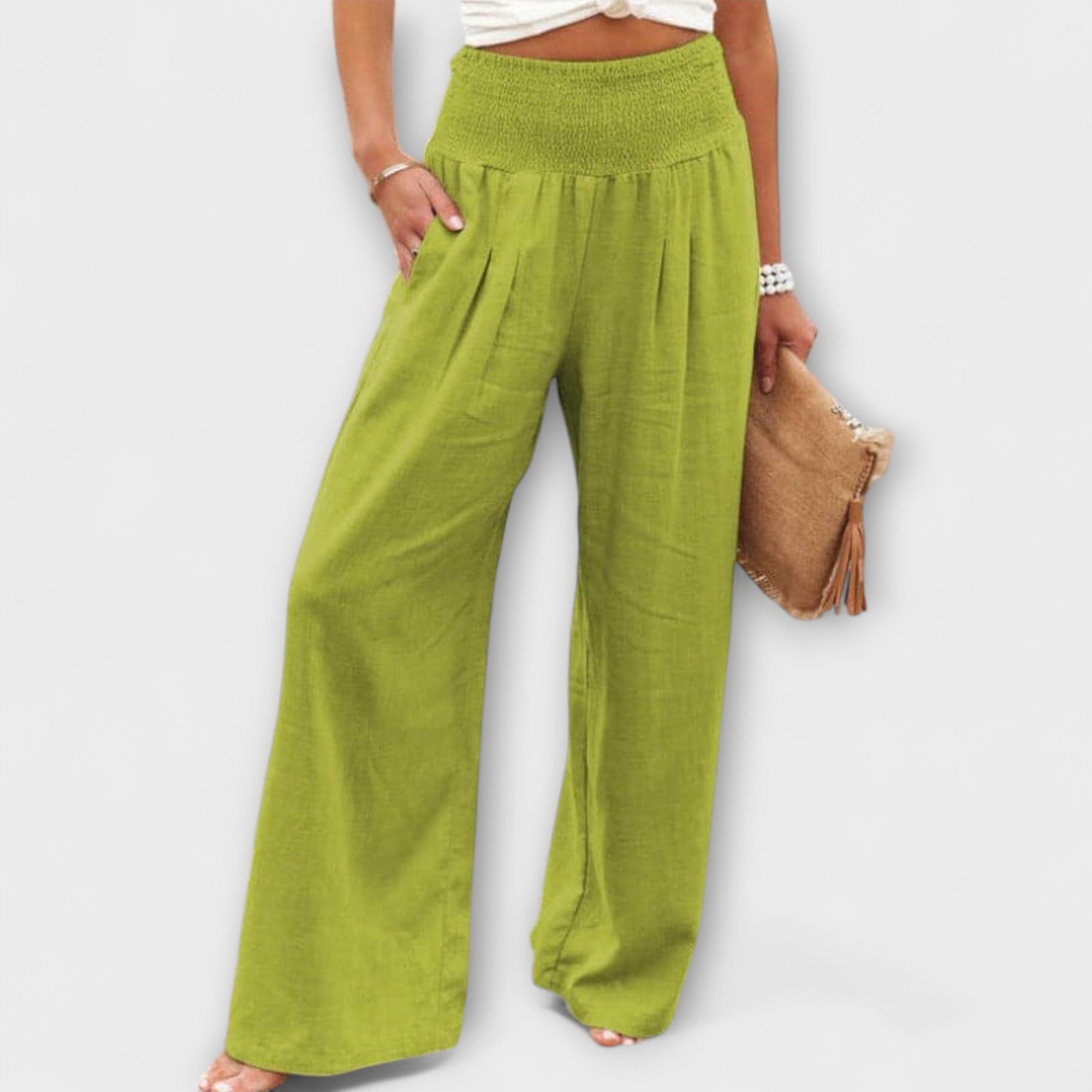 Wide and Comfortable Linen Pants - Elegant for Any Occasion