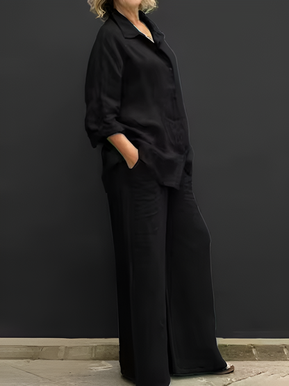 Lara's Linen Shirt Suit