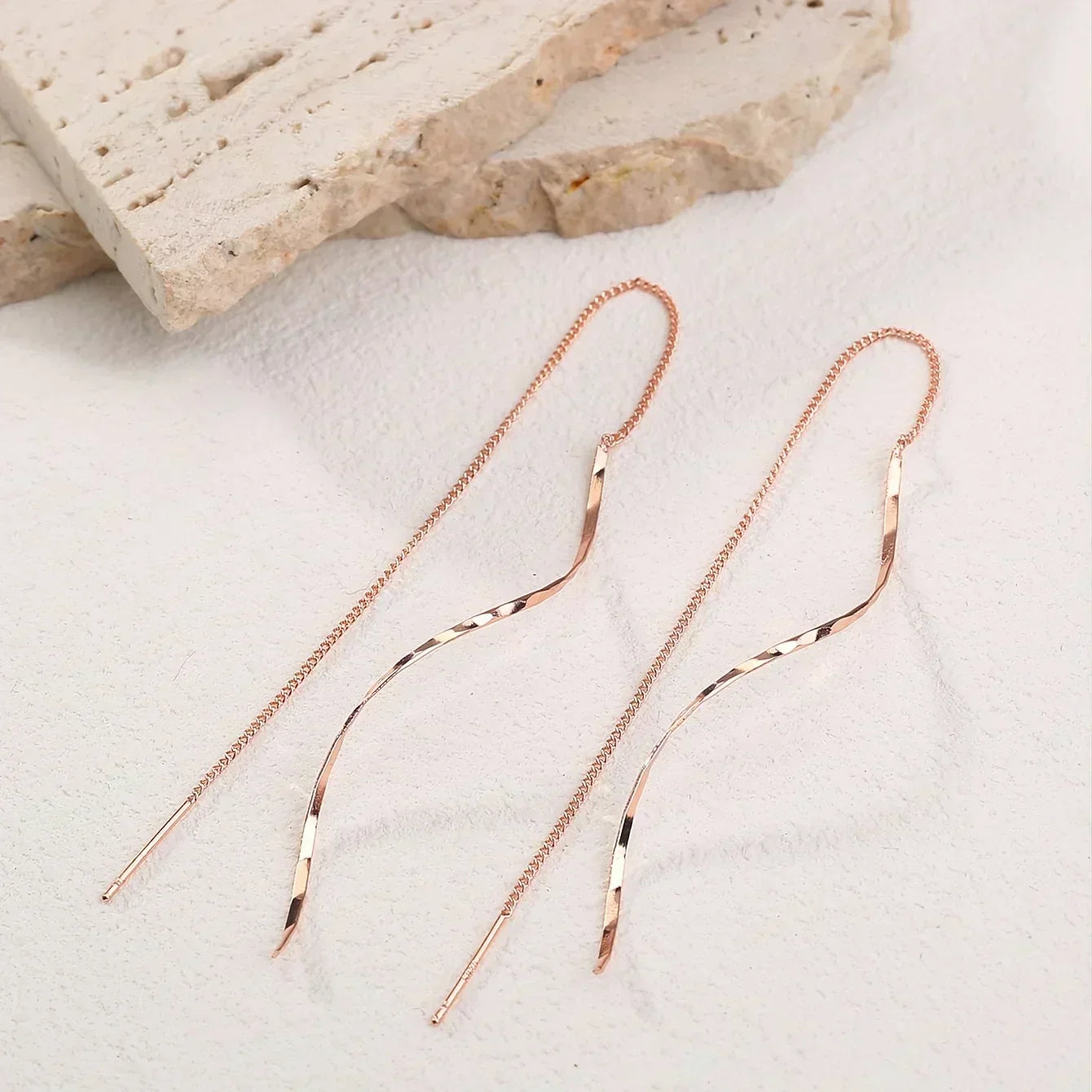 Long Wave Earrings with Unique Design