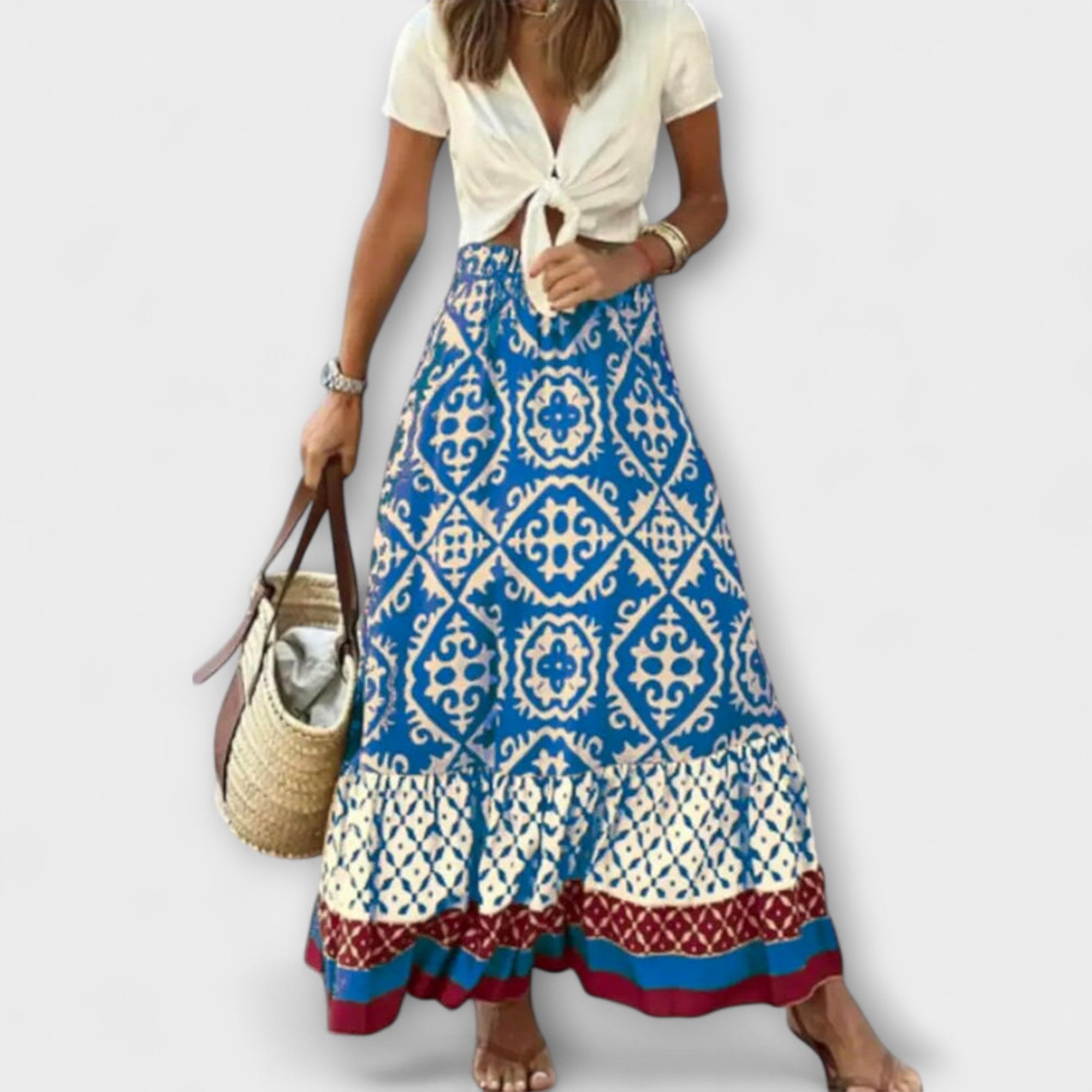 High-Waisted Summer Skirt for Women - Comfort and Elegance