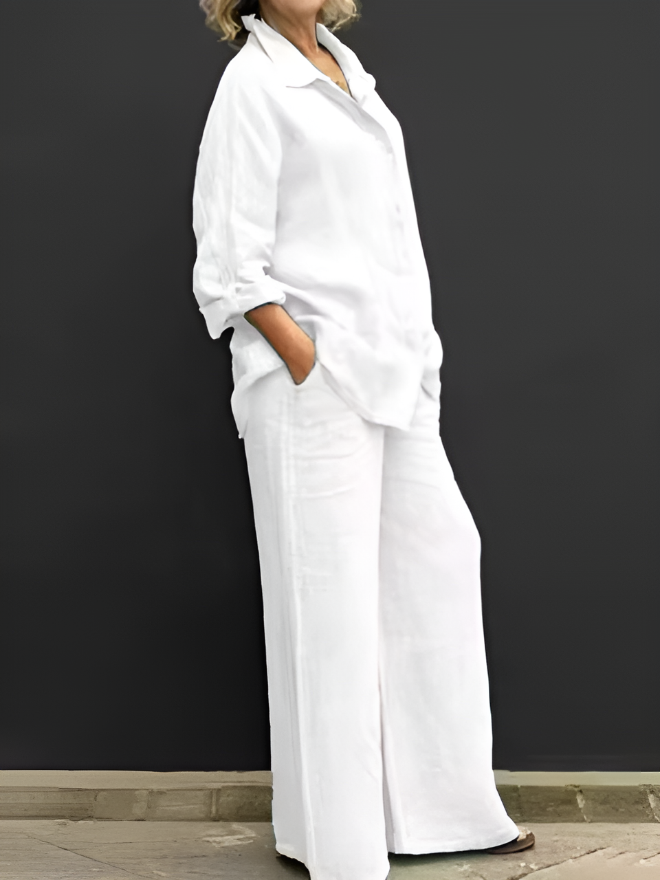 Lara's Linen Shirt Suit